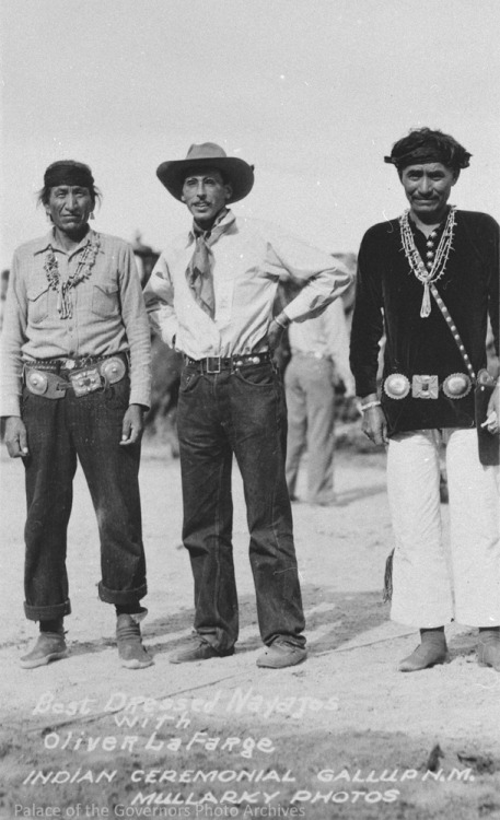 “Best Dressed Navajos” and Oliver LaFarge, Inter-Tribal Indian Ceremonial, Gallup, New Mexico
Creator: Mullarky
Date: 1934
Negative Number 134801